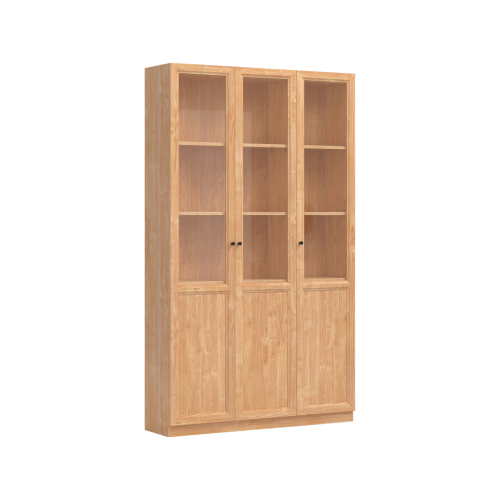 Linspire Prism 3 Plastic/Panel Door Bookcase, Natural