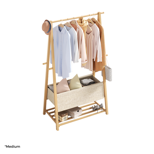 Linspire Grove Foldable Bamboo Clothes Rack, Medium