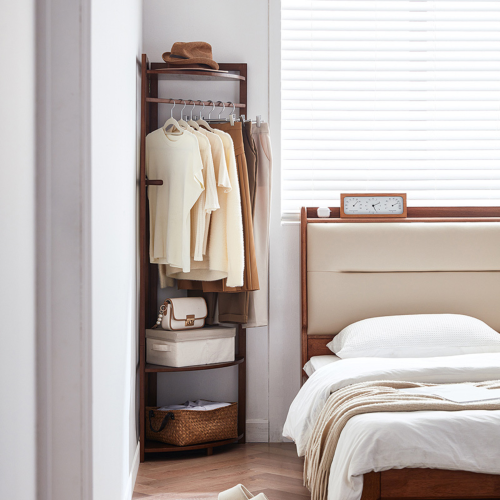 Linspire Quaint Solid Wood Corner Clothes Rack, Large