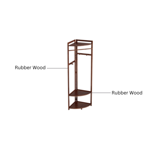 Linspire Quaint Solid Wood Corner Clothes Rack, Large
