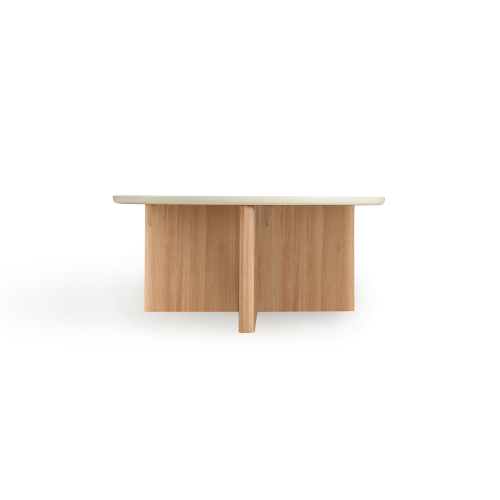 Linspire Glimmer Sintered Stone Table Top Coffee Table with 3 Stools