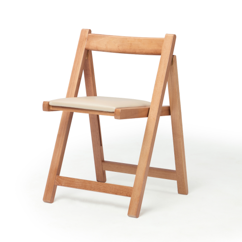 Linspire Yumi Solid Wood Foldable Dining Chair, Natural, Set of 2