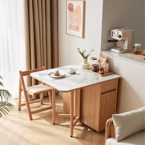 Linspire Yumi Solid Wood Foldable Dining Chair, Natural, Set of 2