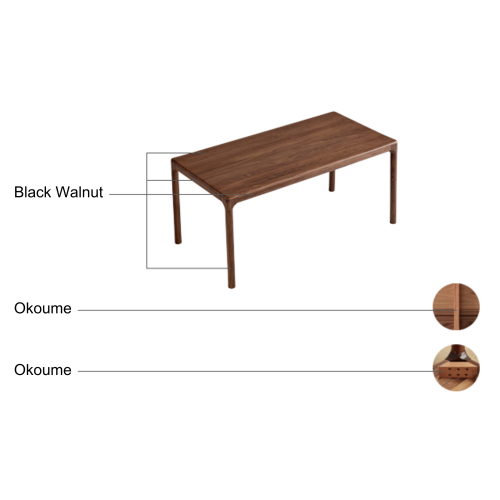 Linspire Arbor Solid Wood Dining Table, 160x80x75cm