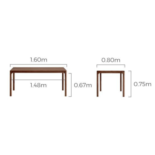 Linspire Arbor Solid Wood Dining Table, 160x80x75cm