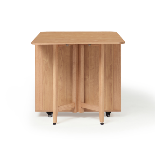 Linspire Yumi Foldable Dining Table with Castors, Natural