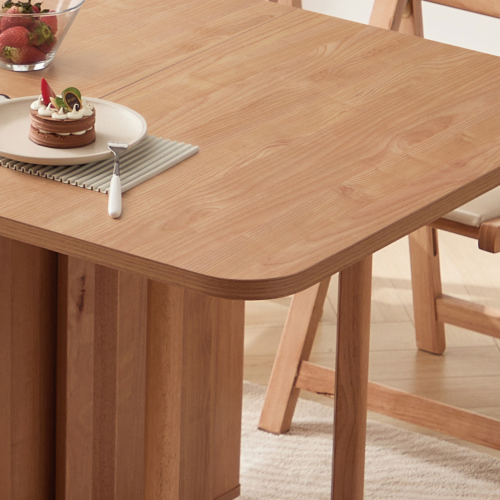 Linspire Yumi Foldable Dining Table with Castors, Natural