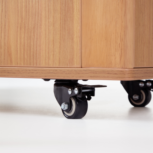 Linspire Yumi Foldable Dining Table with Castors, Natural