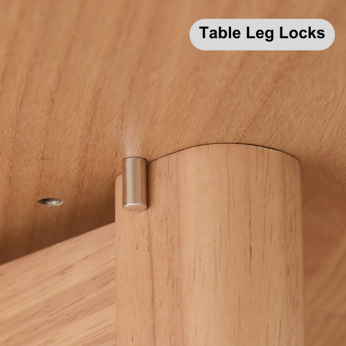 Linspire Yumi Foldable Dining Table with Castors, Natural