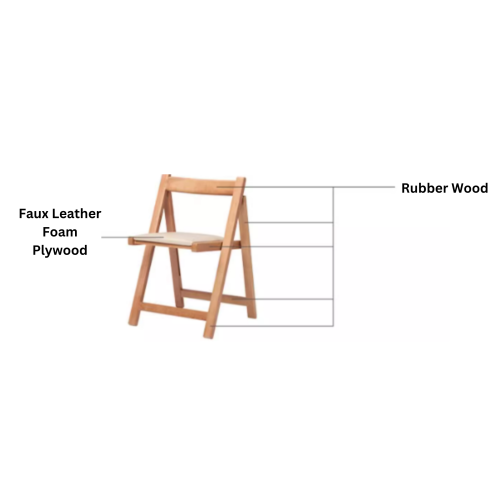 Linspire Yumi Foldable Dining Table & 4 Dining Chairs Set, Natural