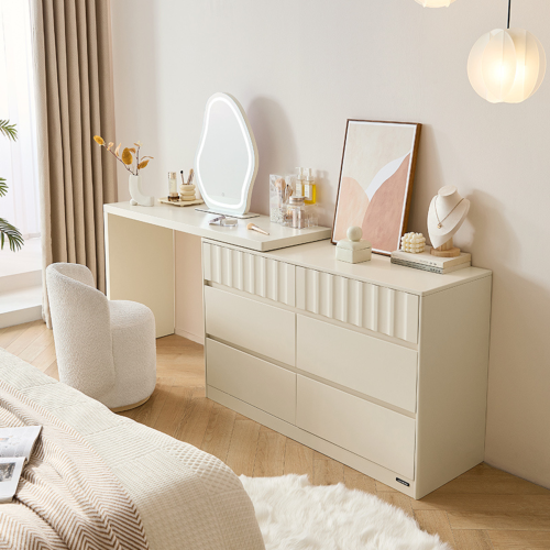 Linspire Whisper Adjustable Dressing Table with Chest of 6 Drawers