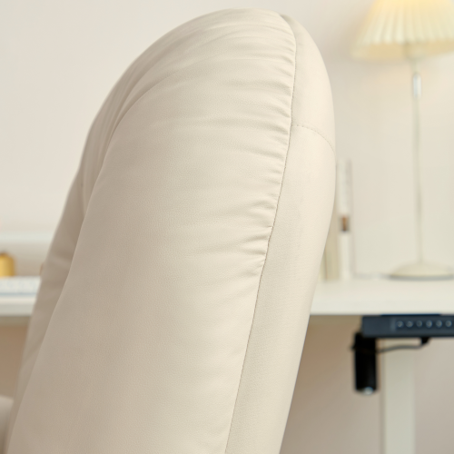 Linspire Nectar Leathaire Office Chair, Off-White