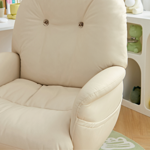 Linspire Nectar Leathaire Office Chair, Off-White