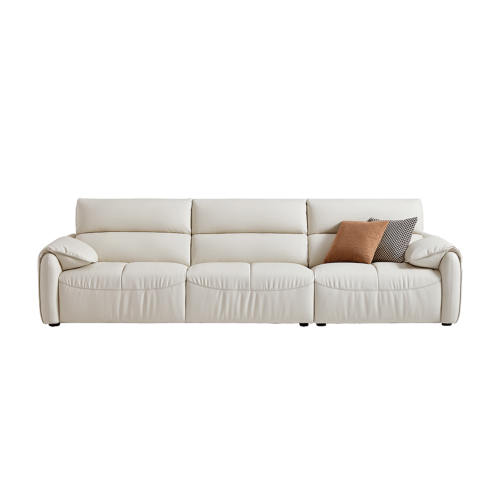 Linspire Optima Leather 4-Seater Sofa, White