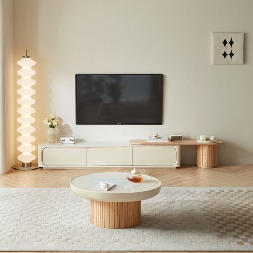Linspire Glimmer Adjustable Sintered Stone Table Top Entertainment Unit