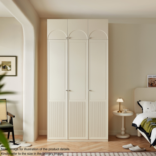 Linspire Ripple Wardrobe 3-Door Top Cabinet