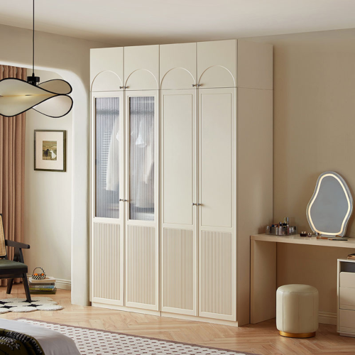 Linspire Ripple 2 Panel Door Wardrobe with Top Cabinet