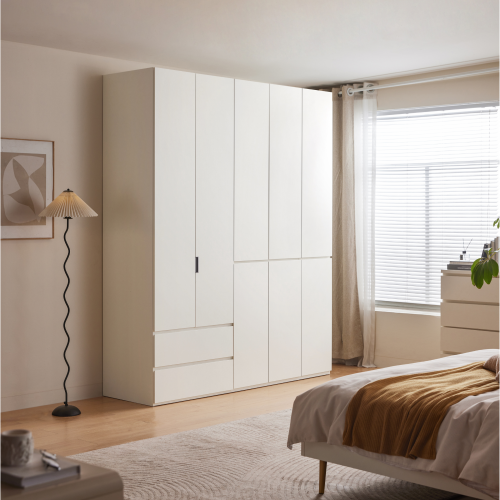 Linspire Serene 5-Door Wardrobe with Drawers
