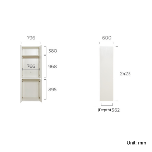 Linspire Serene 2-Door Wardrobe