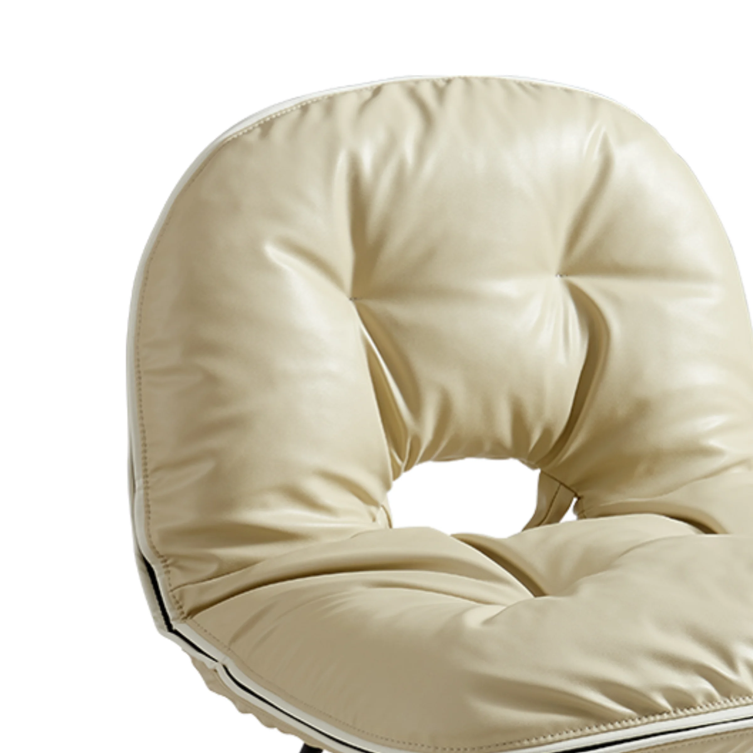 Linspire Mirage Leather Folding Chair, Beige