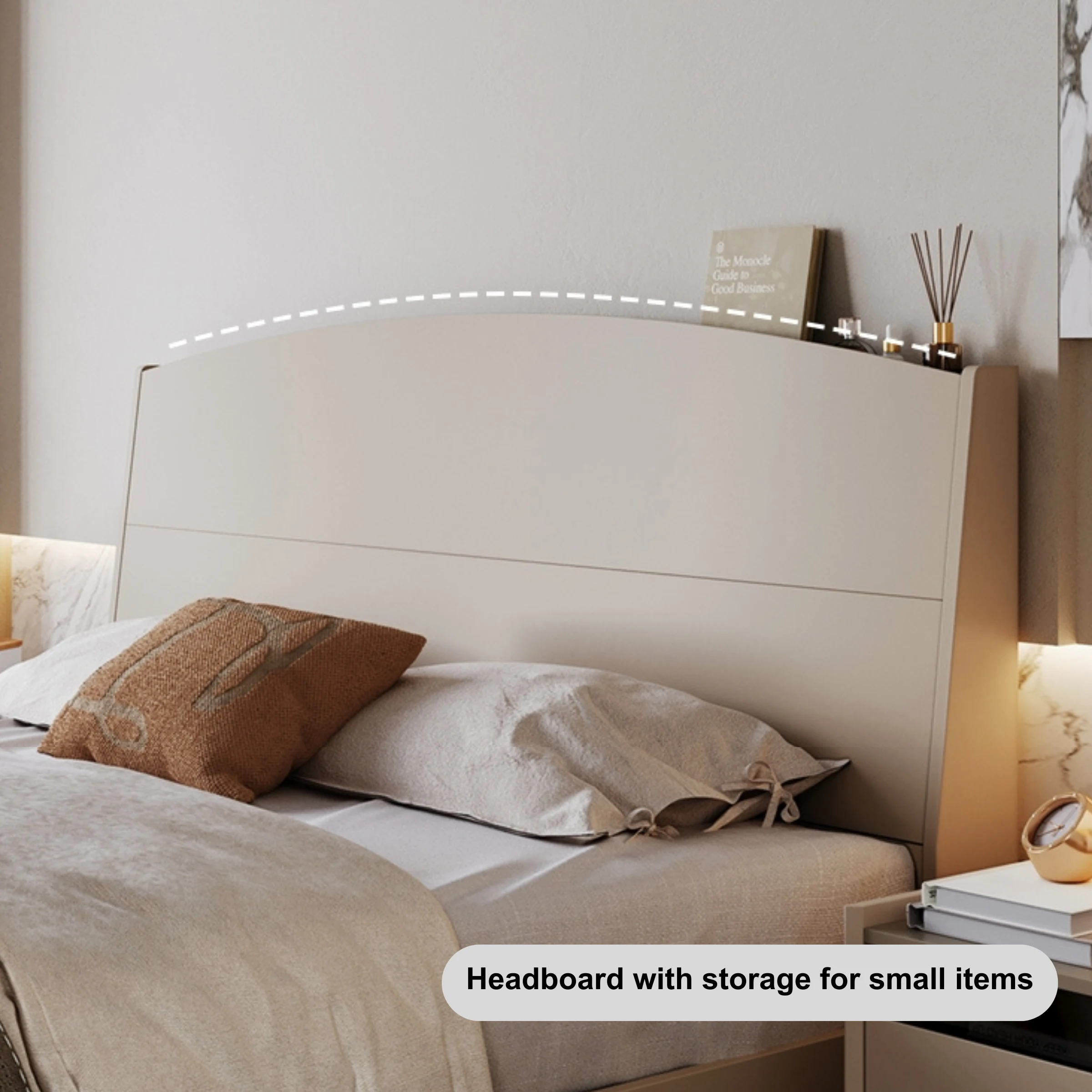 Linspire Vanko Super King Bed Frame & Bedside Table Set