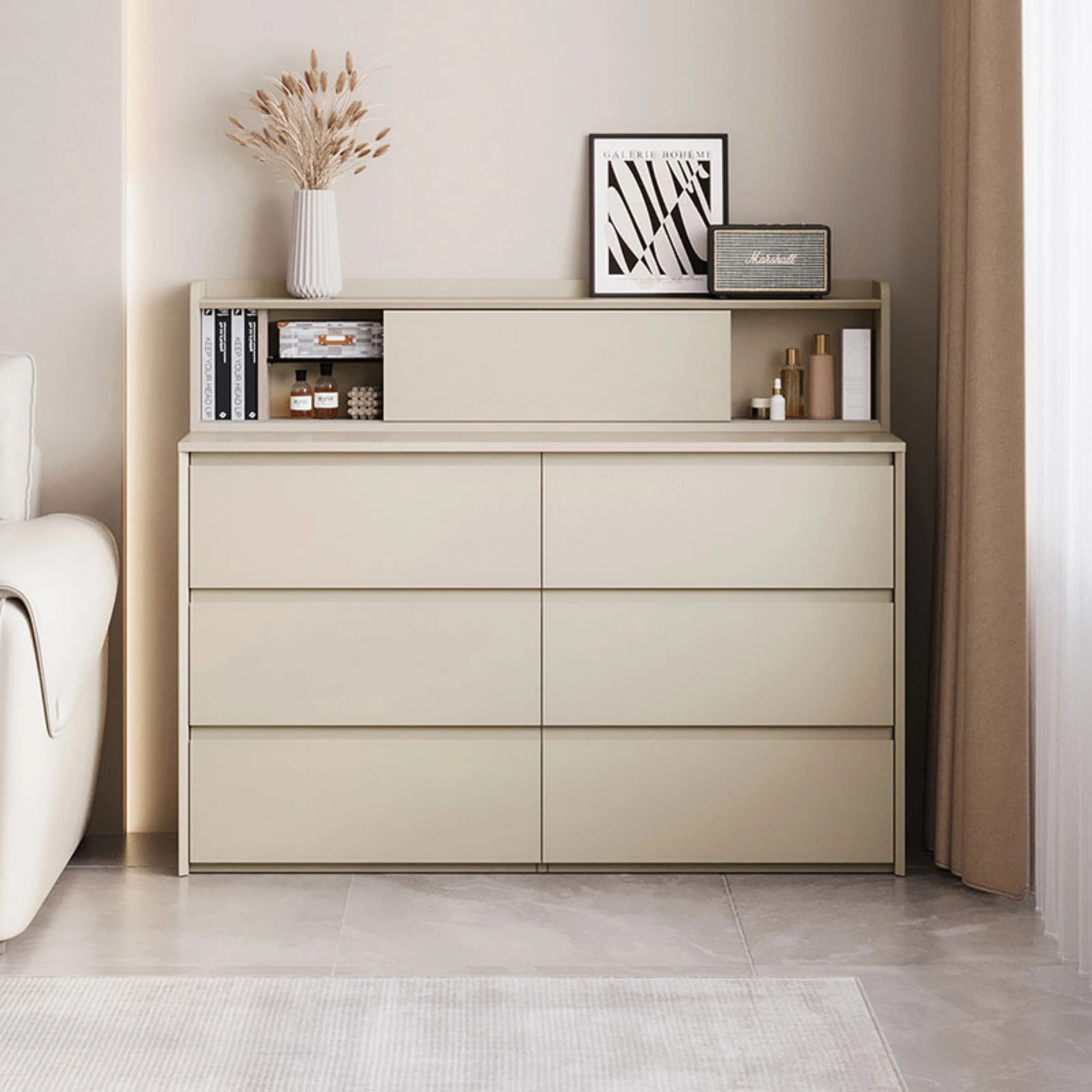 Linspire Vanko Chest of 6 Drawers with Add on Unit