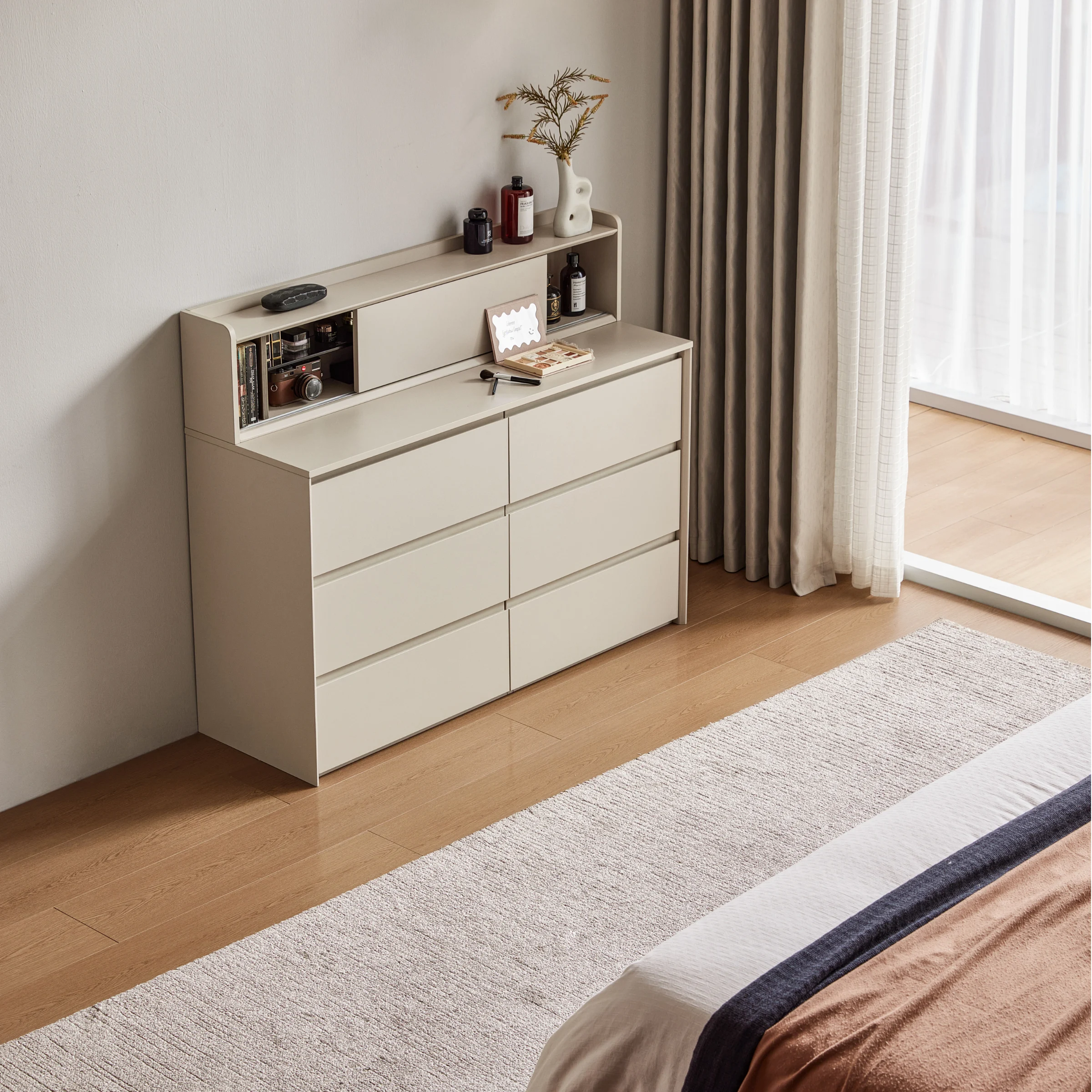 Linspire Vanko Chest of 6 Drawers with Add on Unit