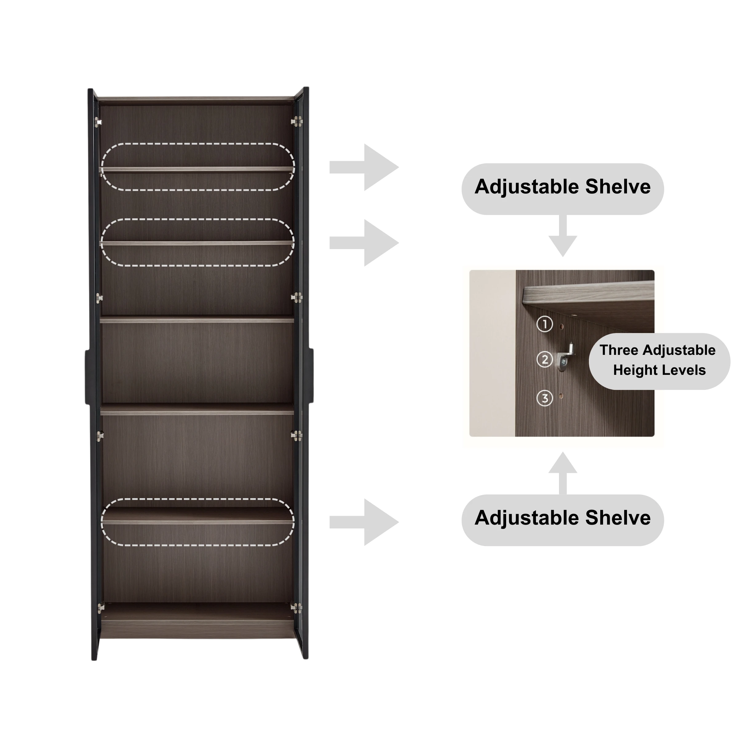 Linspire Vanko Glass Door Display Cabinet