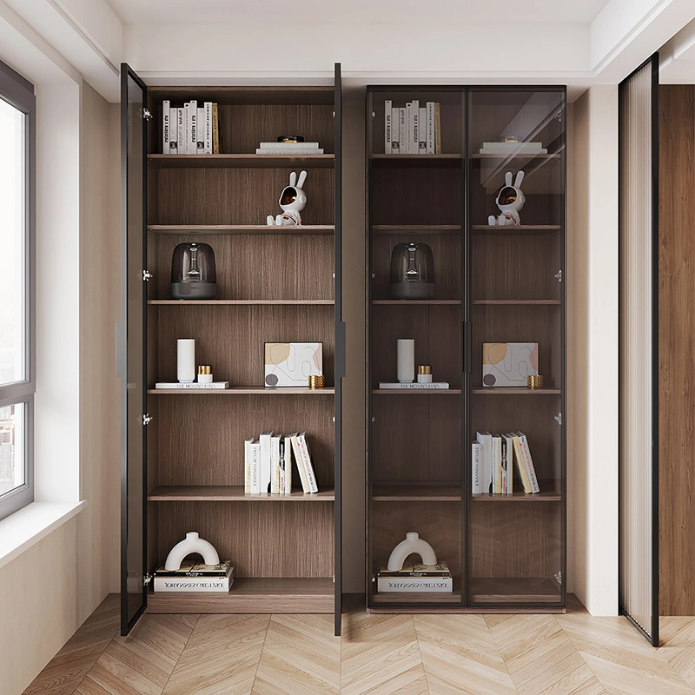 Linspire Vanko Glass Door Display Cabinet