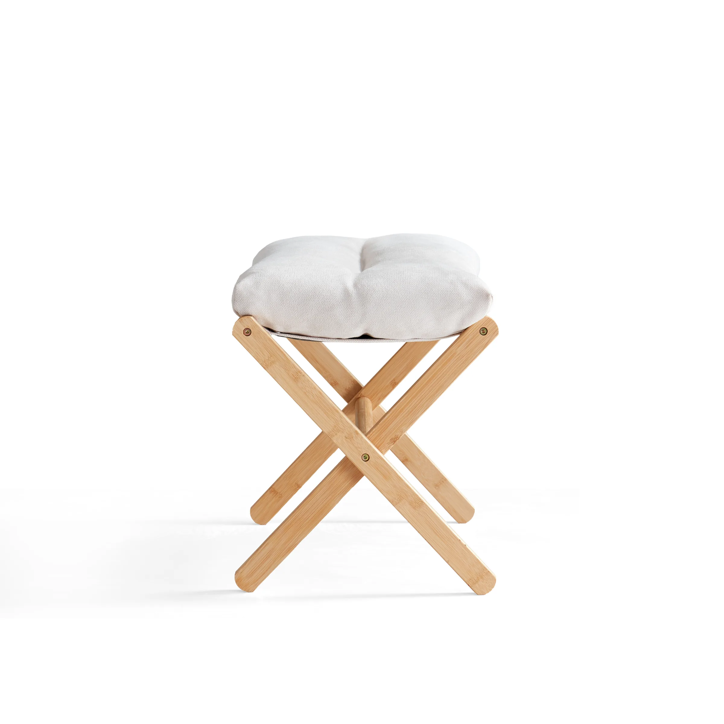 Linspire Dena Foldable Footstool, Ivory