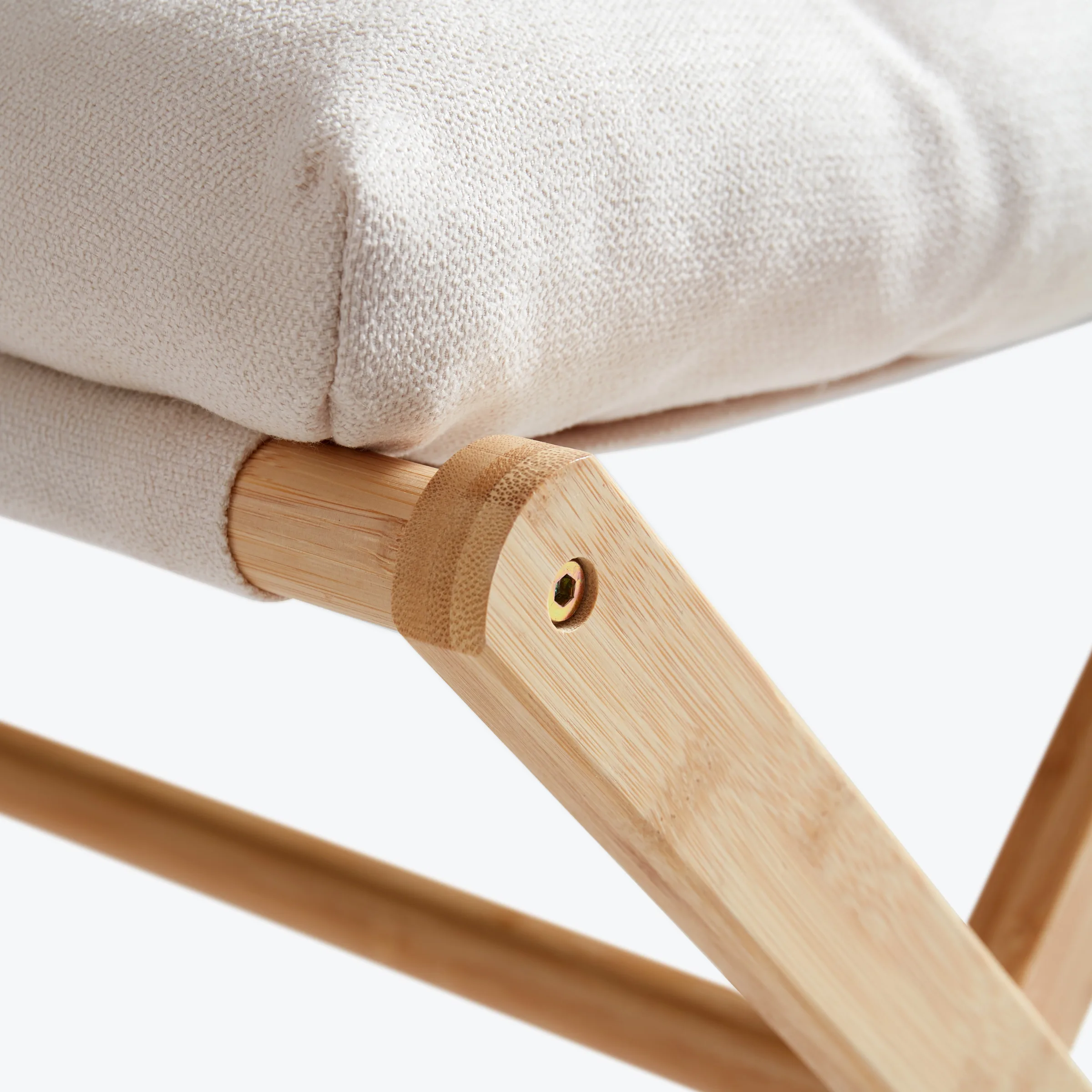 Linspire Dena Foldable Footstool, Ivory
