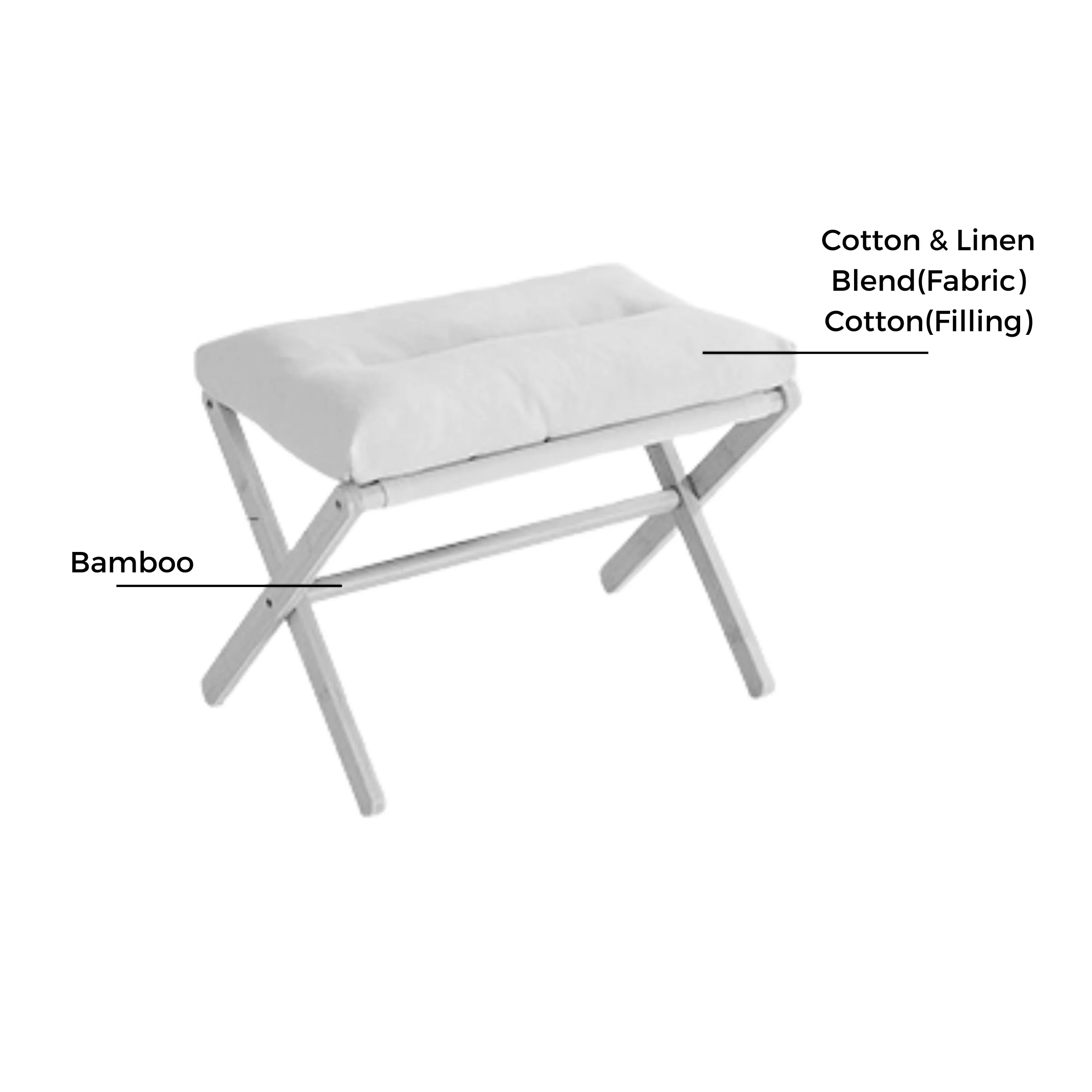 Linspire Dena Foldable Footstool, Grey