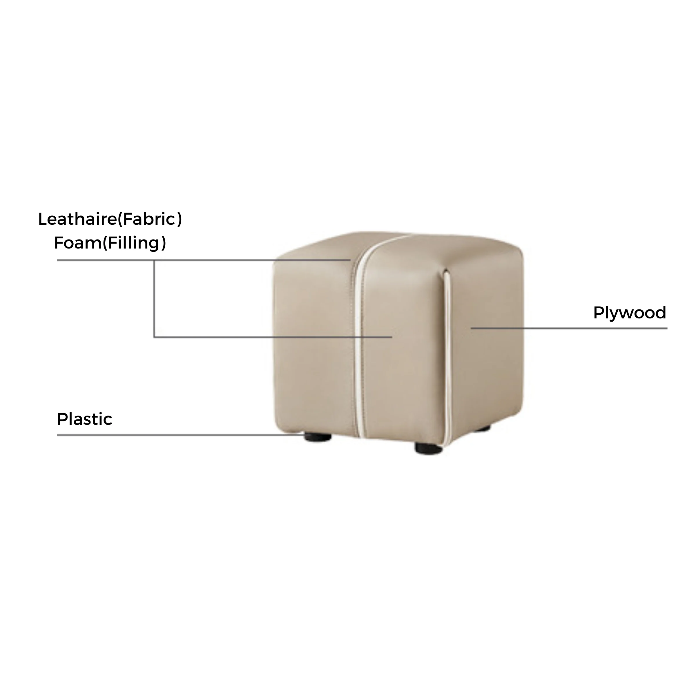 Linspire Hayden Leather Ottoman