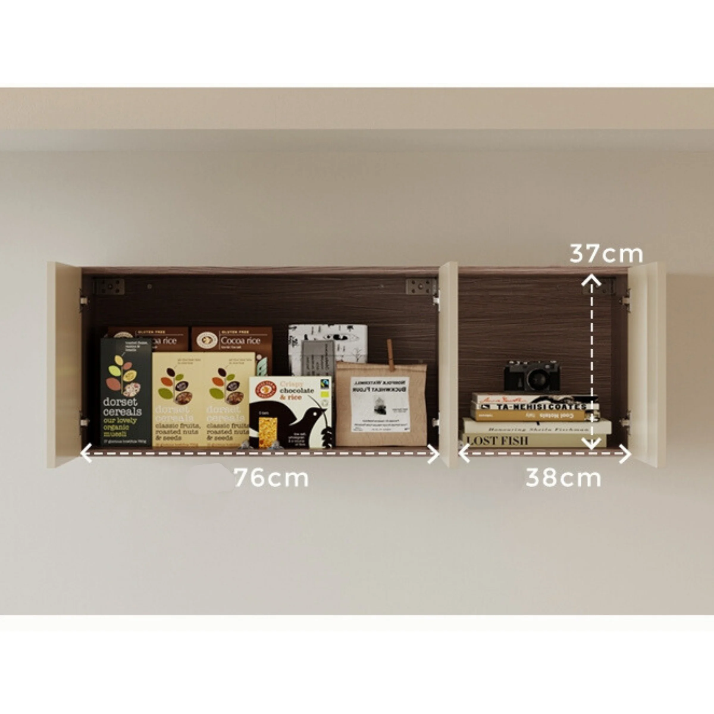 Linspire Vanko Floating Office Desk & Bookcase Set