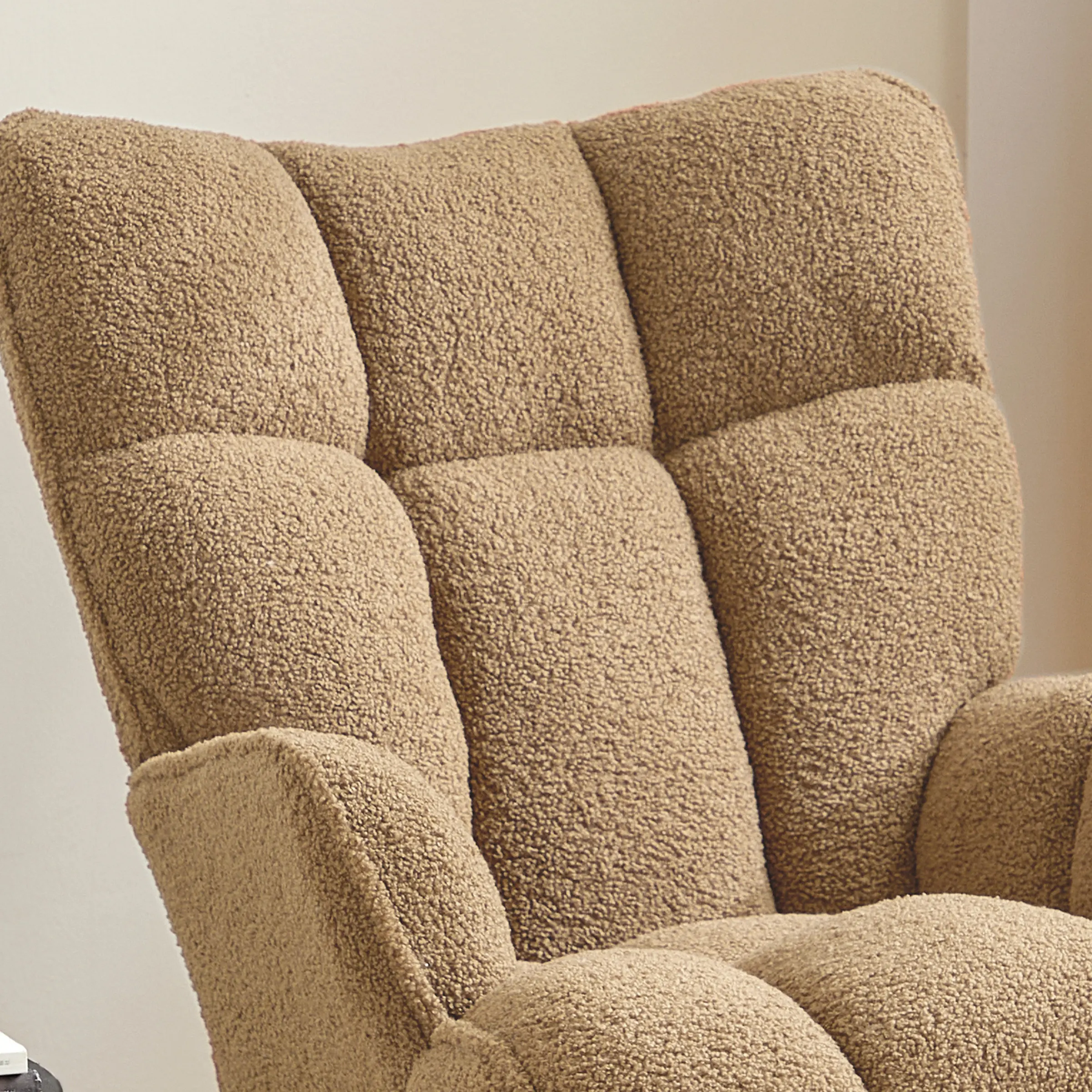 Linspire Evans Boucle Rocking Chair, Light Tan