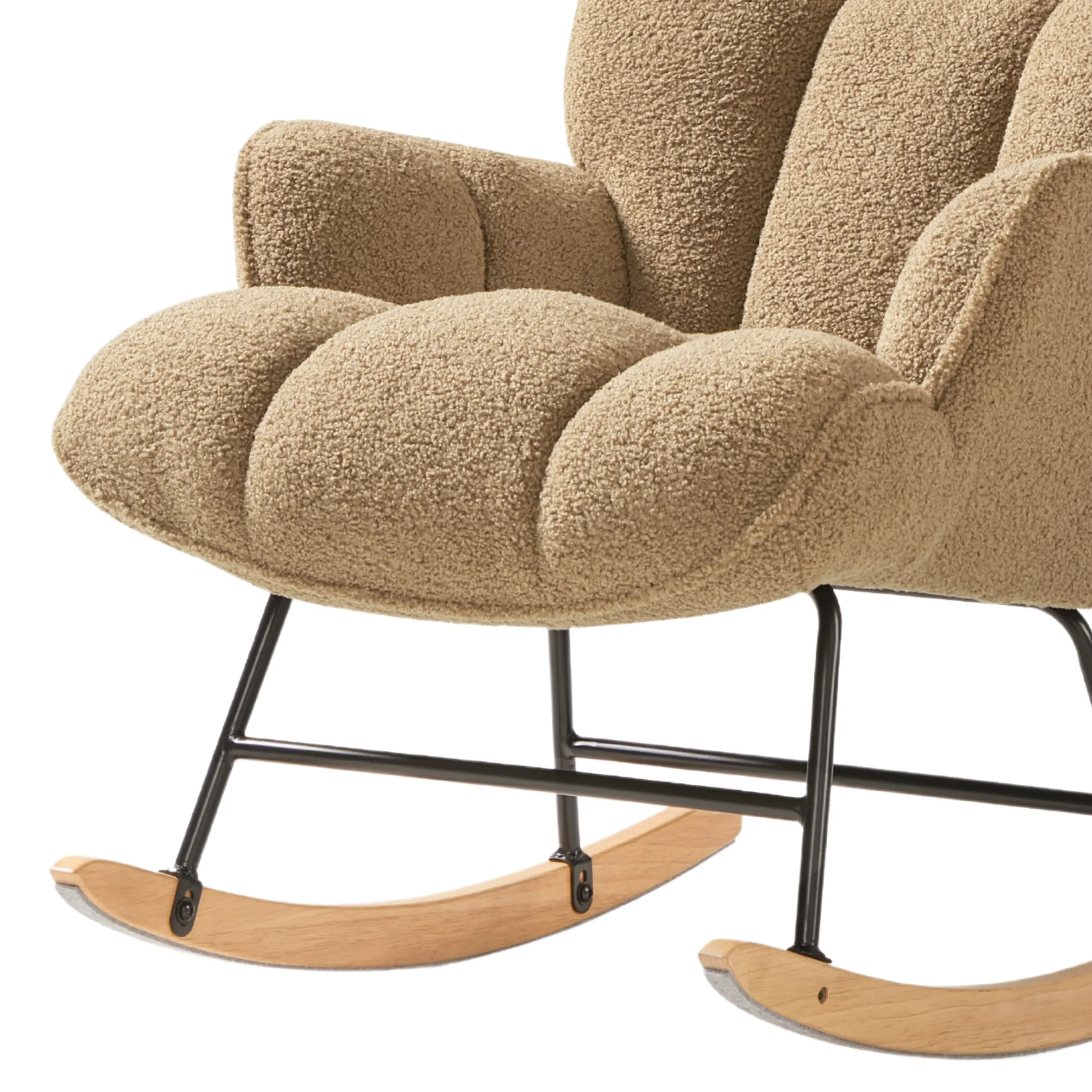 Linspire Evans Boucle Rocking Chair, Light Tan