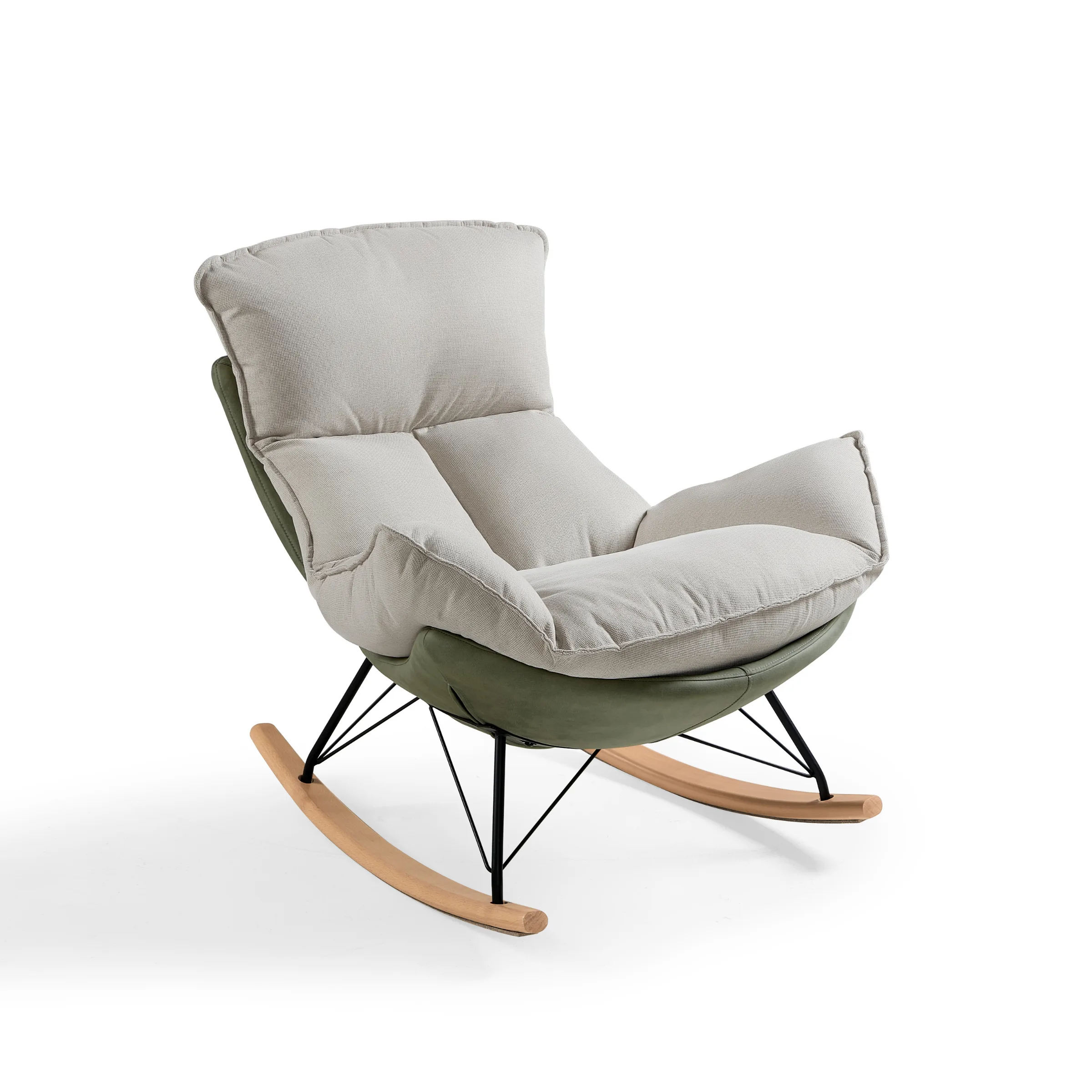 Linspire Ubel Rocking Chair, Green & Cool White