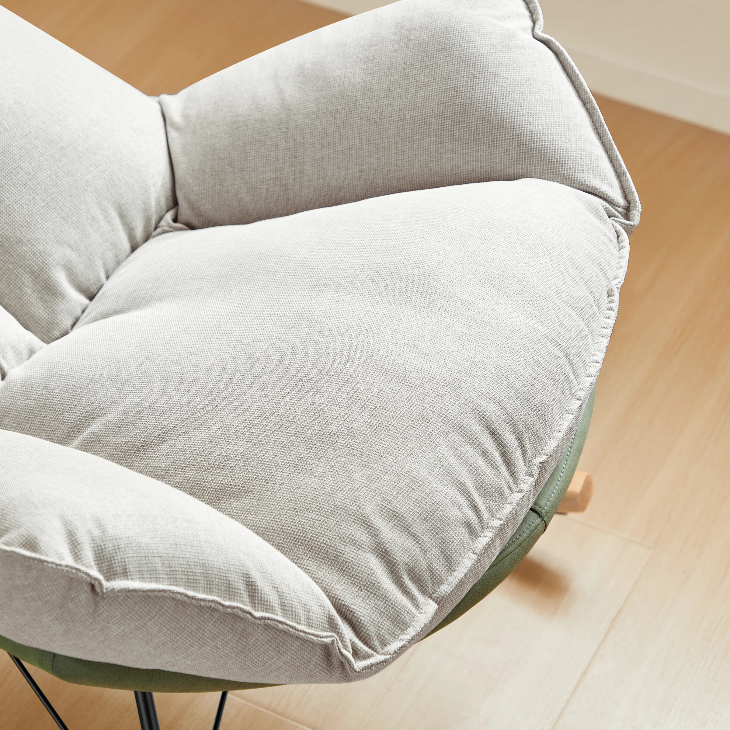 Linspire Ubel Rocking Chair, Green & Cool White