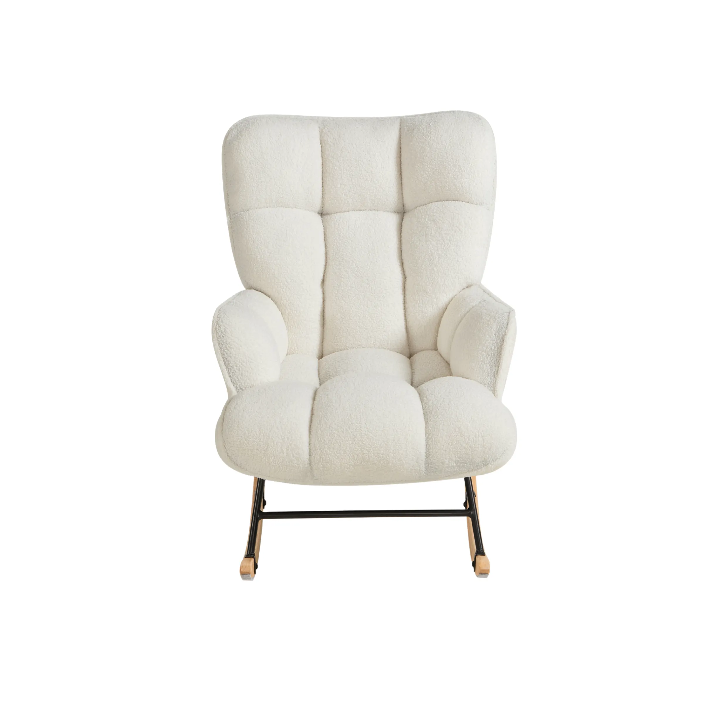 Linspire Evans Boucle Rocking Chair, White