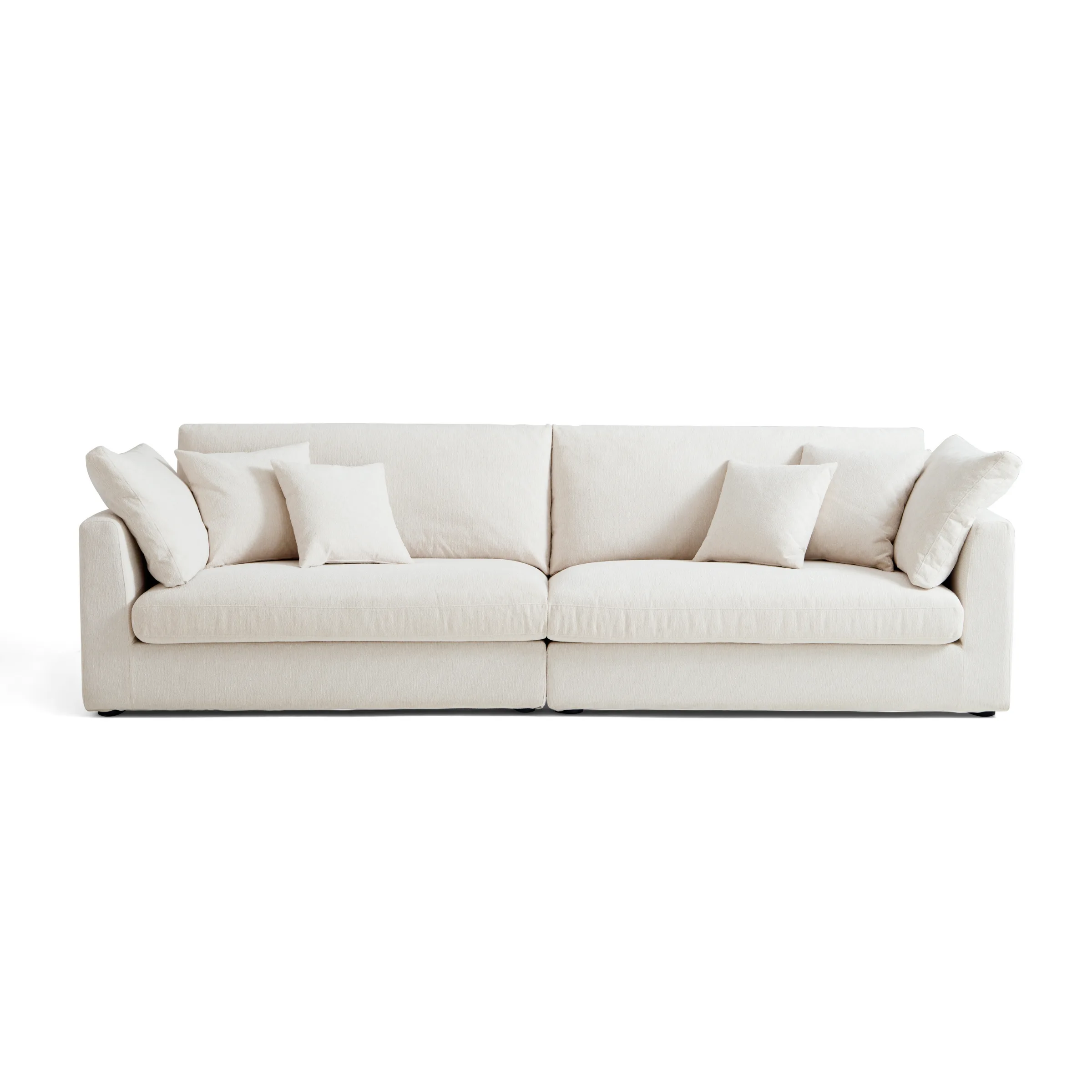 Linspire Neuer Chenille 4-Seater Sofa, Neutral White