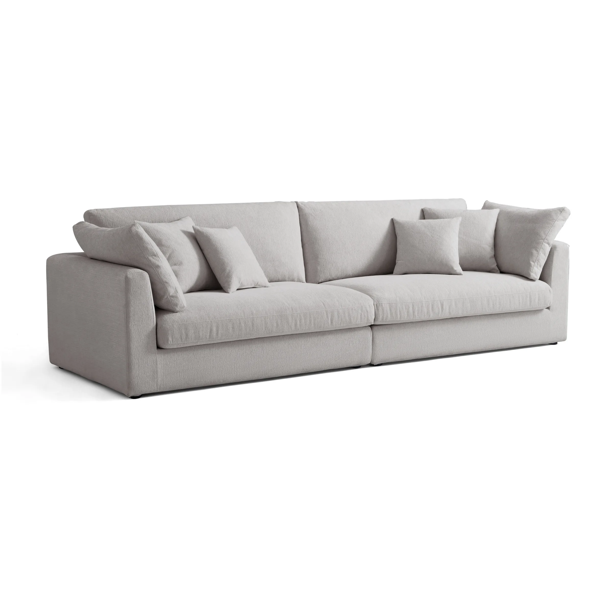 Linspire Neuer Chenille 4-Seater Sofa, Light Grey