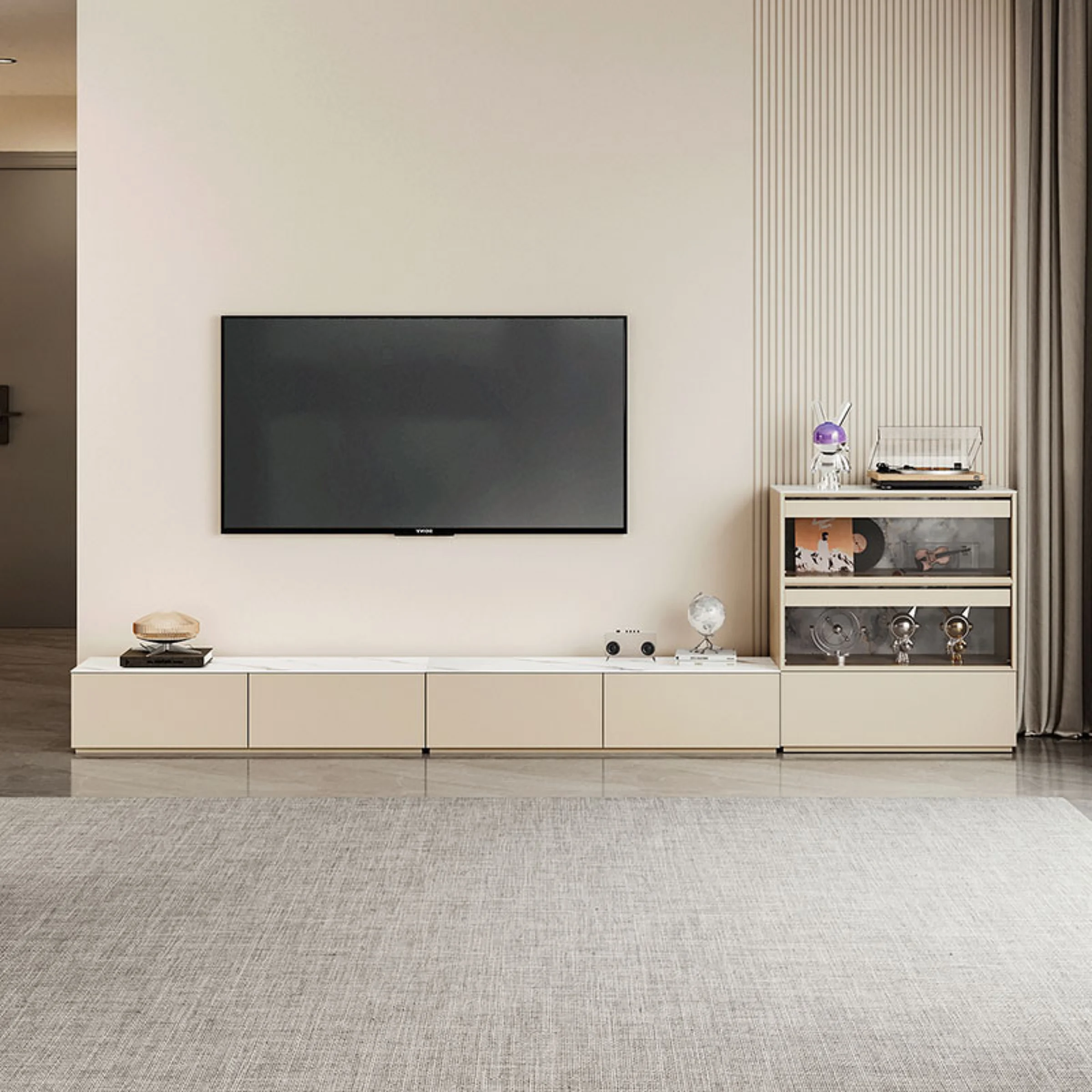 Linspire Vanko Sintered Stone Top Entertainment Unit, 2.4m