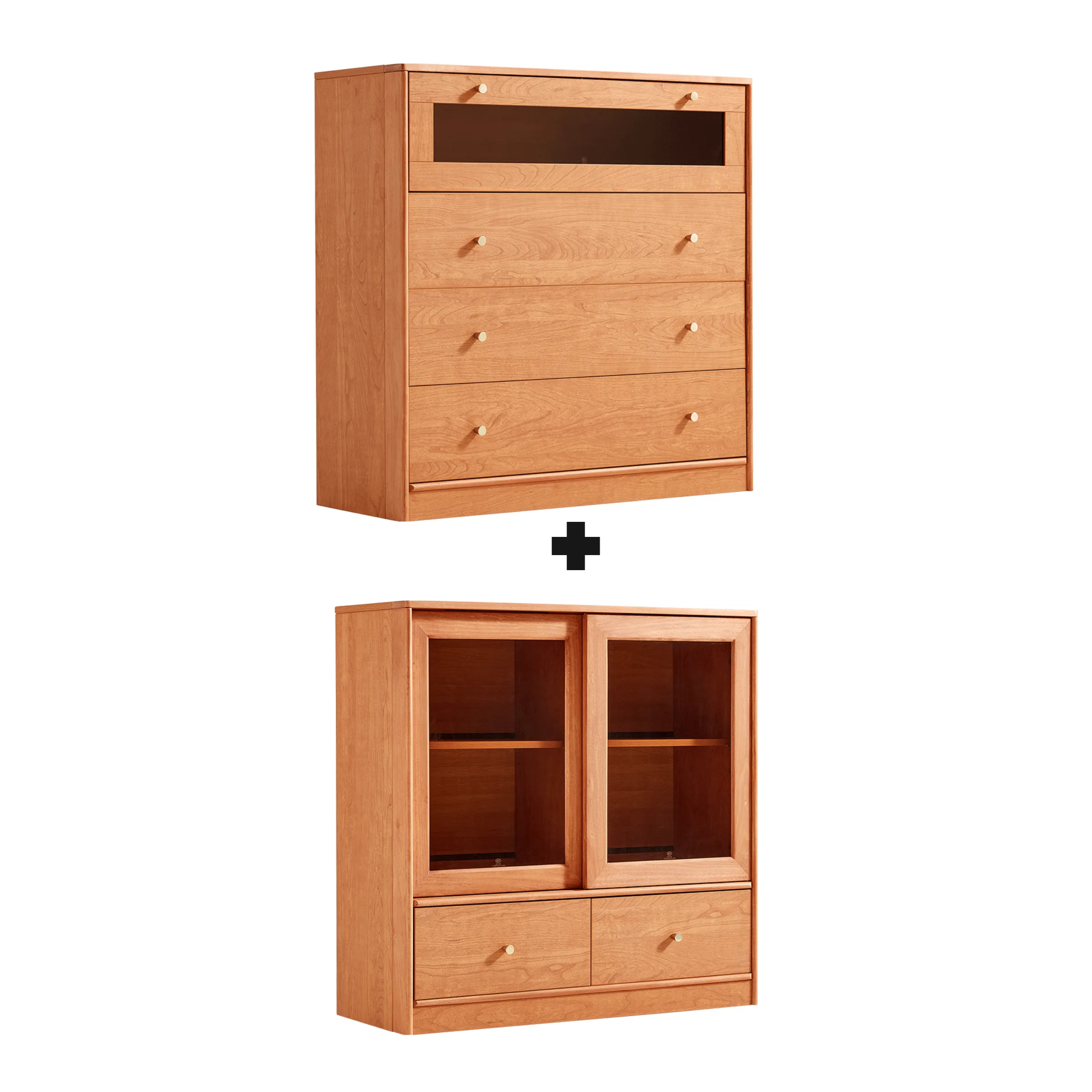 Linspire Verve Set of 2 Modular Storage Cabinet with 5 Drawers