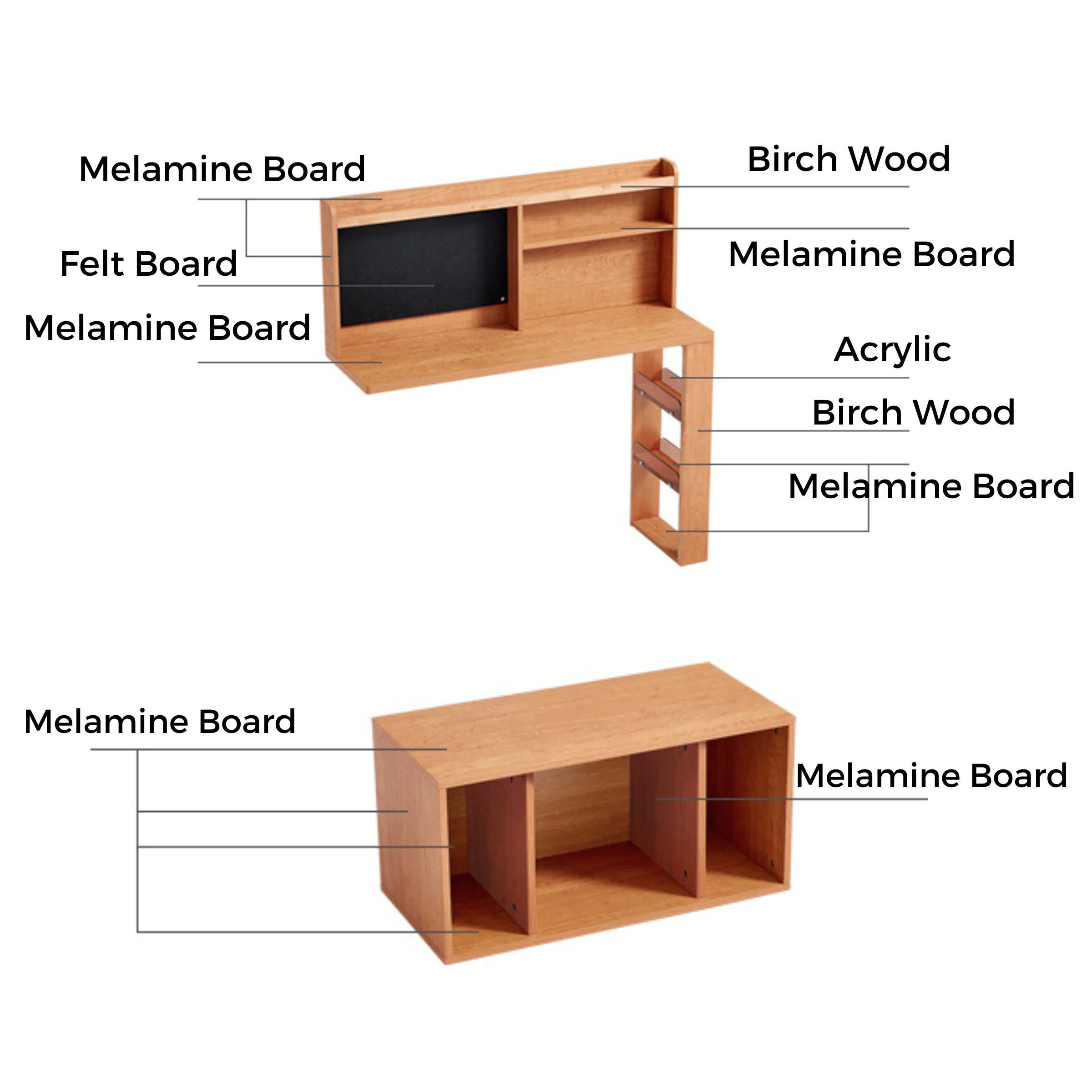 Linspire Verve Set of 2 Modular Dressing Table with Add-on Unit
