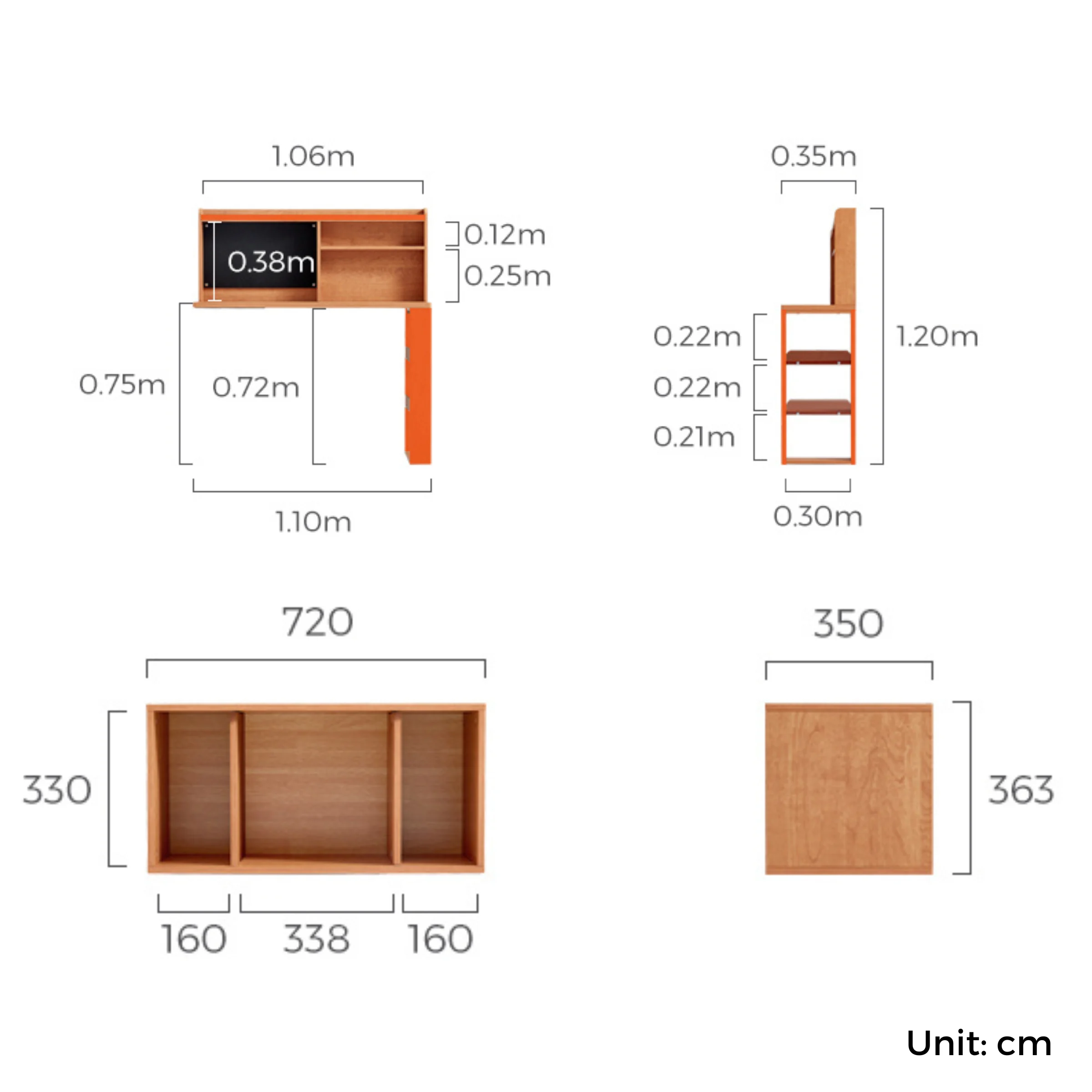Linspire Verve Set of 2 Modular Dressing Table with Add-on Unit