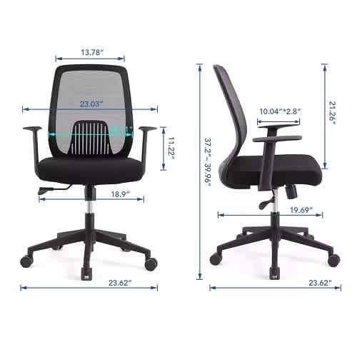 Loctek YZ201 Ergonomic Office Chair, Black