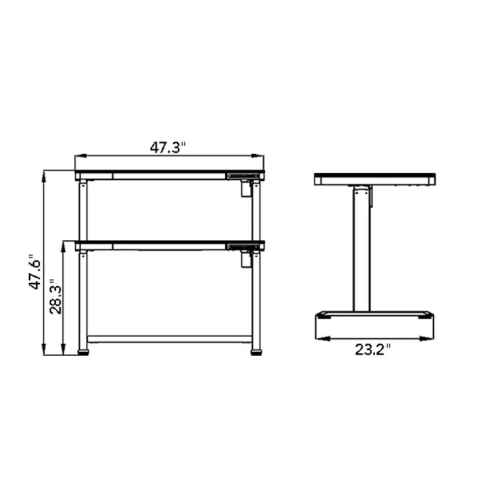 Loctek Et118 All-in-One Standing Desk, With 2 USB-A + 1 USB-C Charging Port, Pull-out Drawer, 1200*600mm, Maple, White