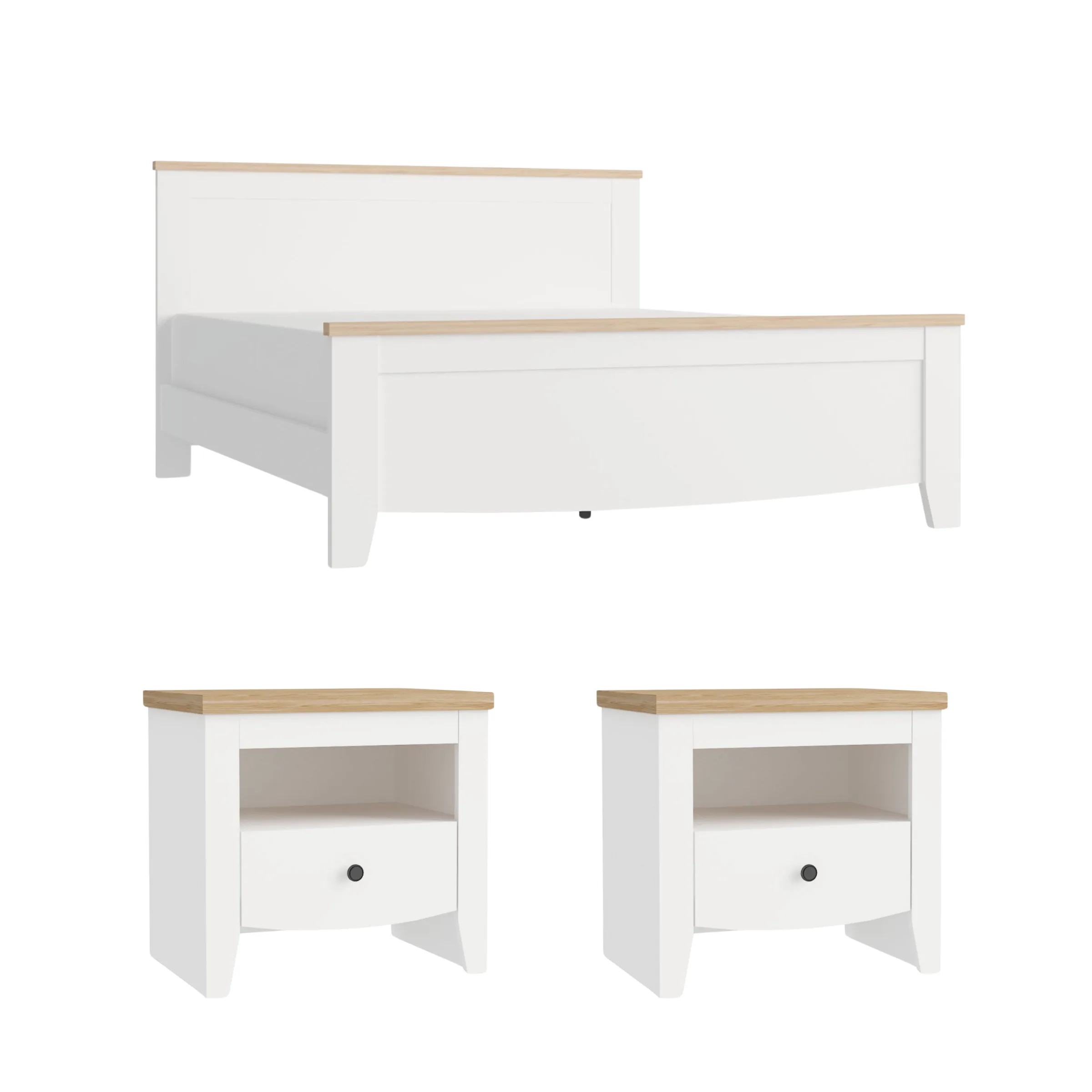 Loft Hampton 3PCS Bedroom Set A, Queen Bed