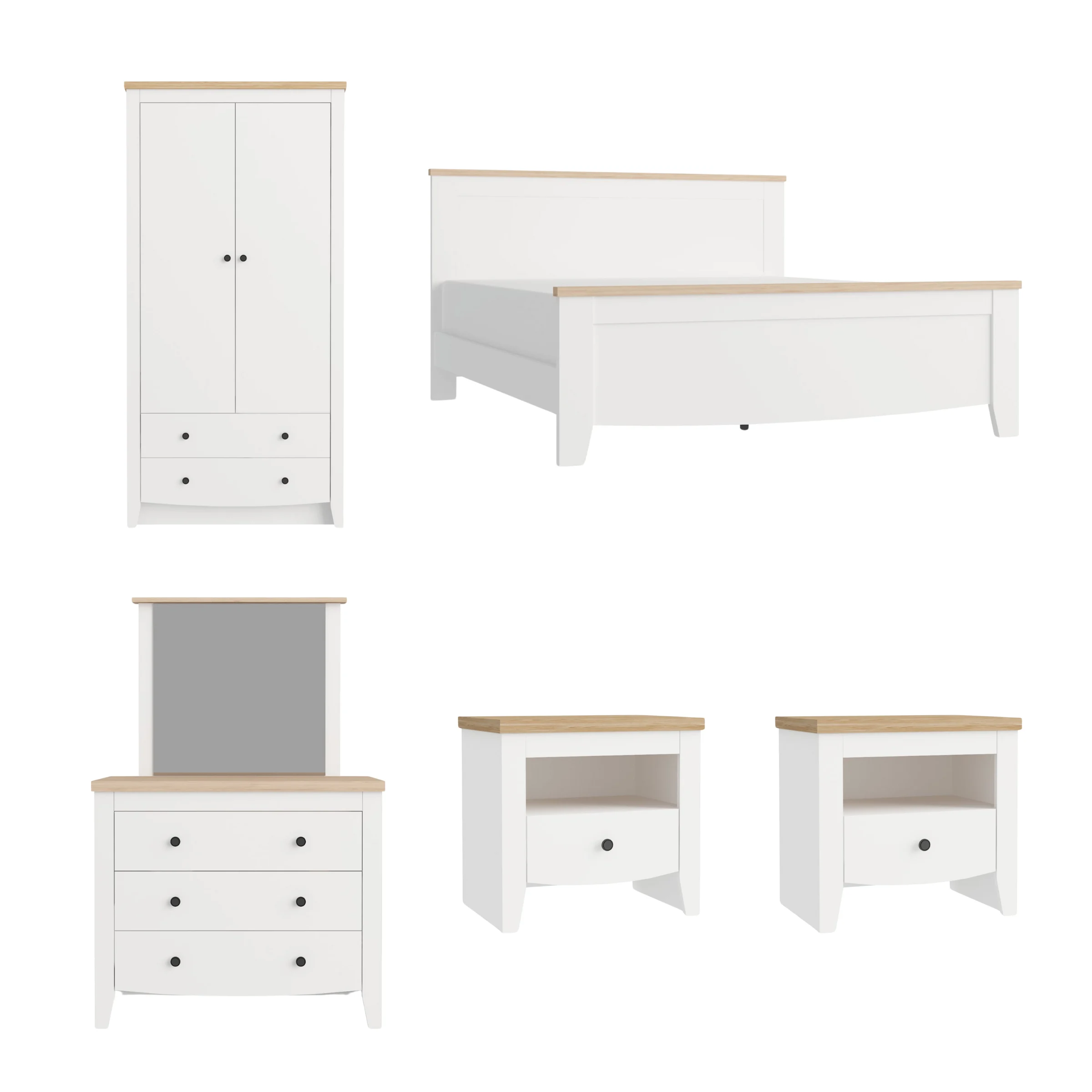 Loft Hampton 5PCS Bedroom Set, Queen Bed