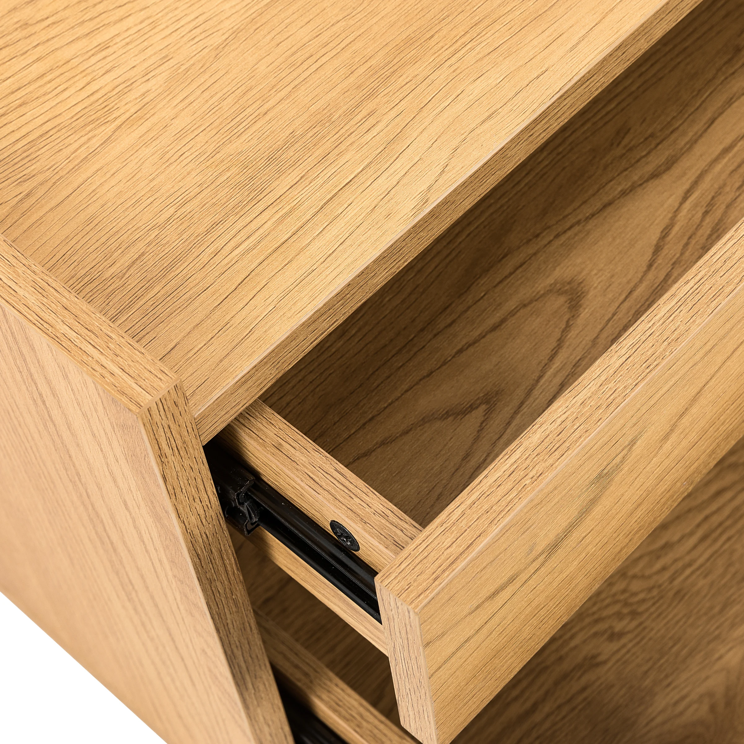Loft Japandi Bedside Table with 2 Drawers
